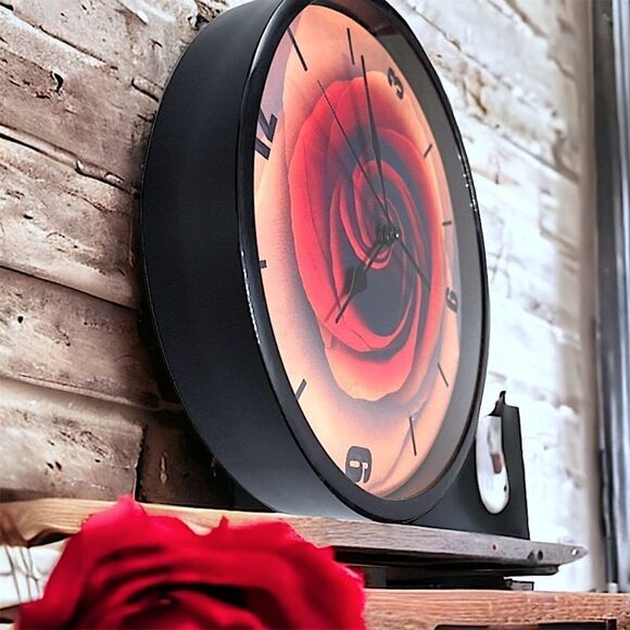 Gorgeous Rose 🌹 Wall Clock l Wall hanging l Battery operated l Hone Decor l NIB - Picture 7 of 10
